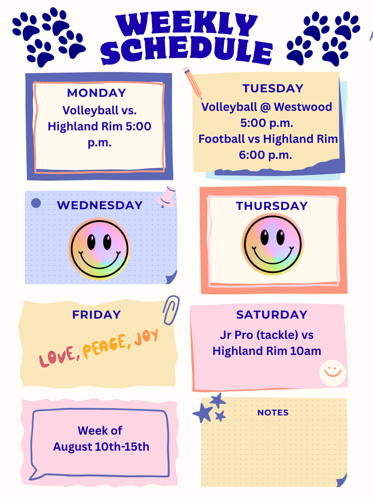 Week at a Glance...