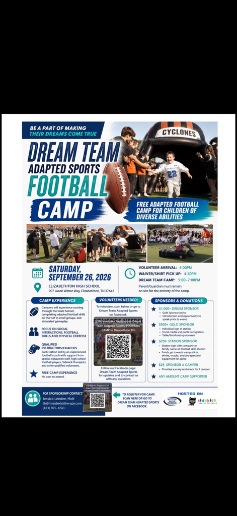 2026 Dream Team Adapted Sports Football Camp