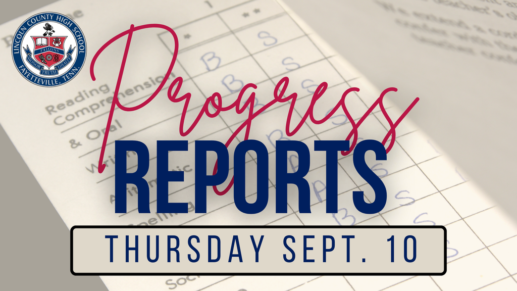 Progress reports Thursday, Sept. 10