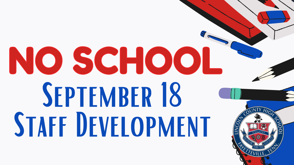 Staff Development Sept. 18 No school for students