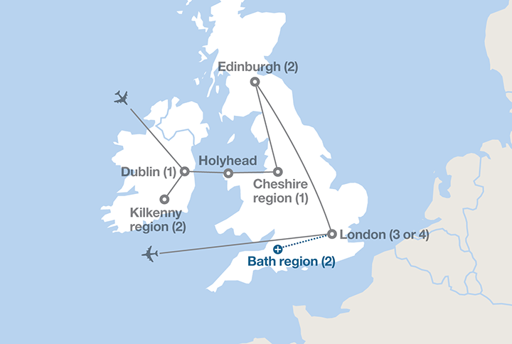 Map of trip locations