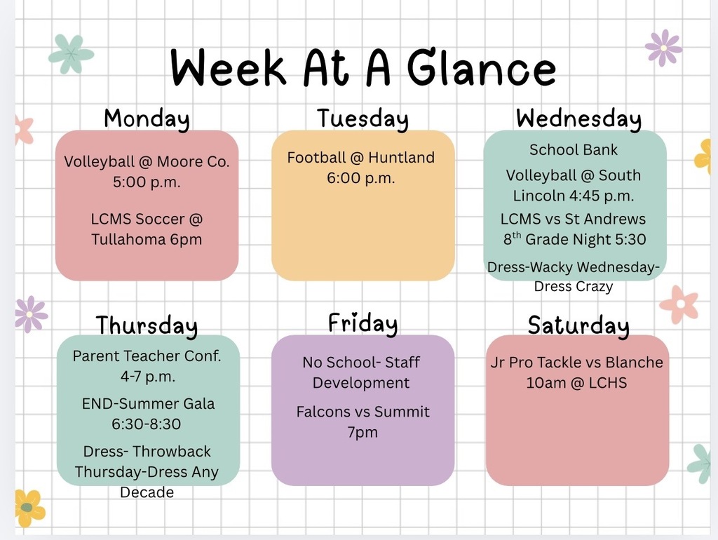 Weekly Schedule 