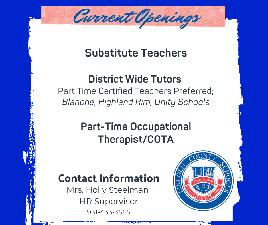 District Wide Openings