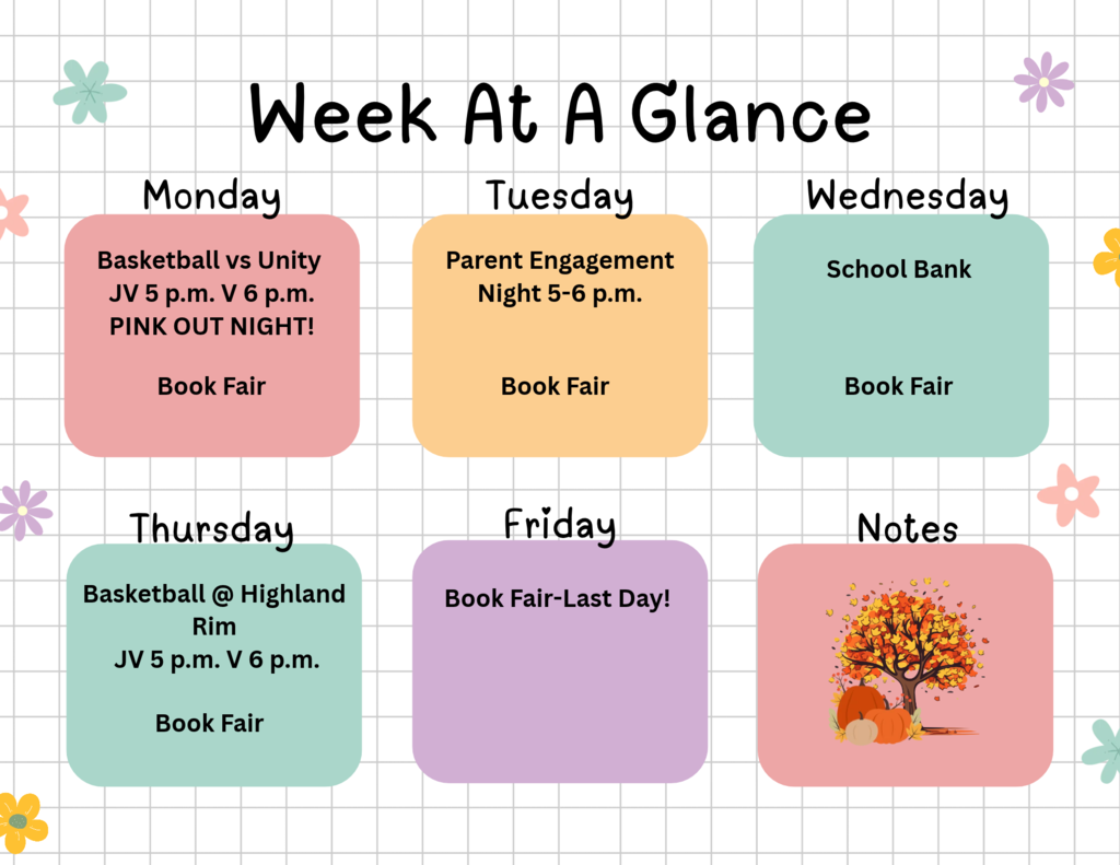 Week At A Glance...