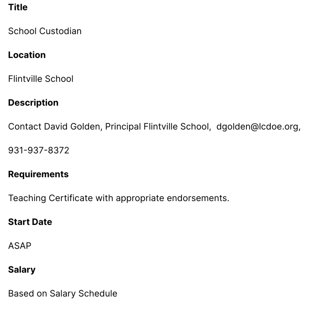 Live Feed Flintville School