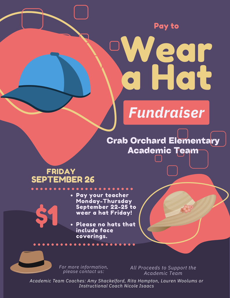 Crab Orchard Elementary Academic Team Hat Fundraiser