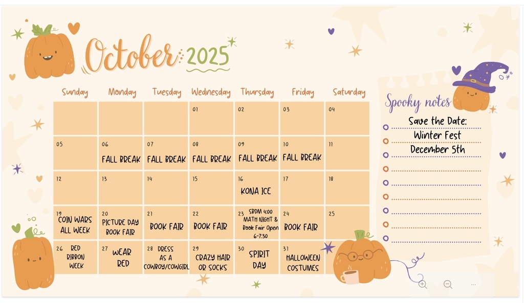 October Calendar