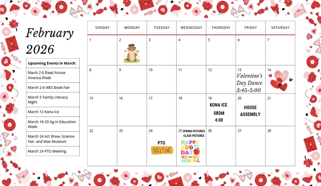 Feb calendar