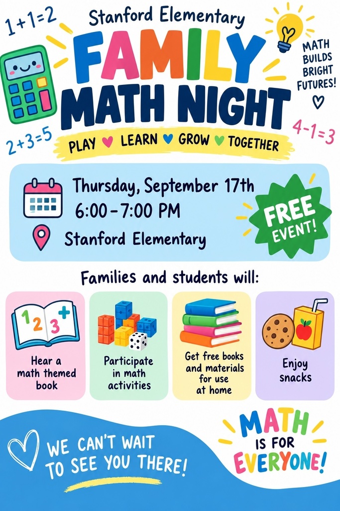 Family Math Night Flyer