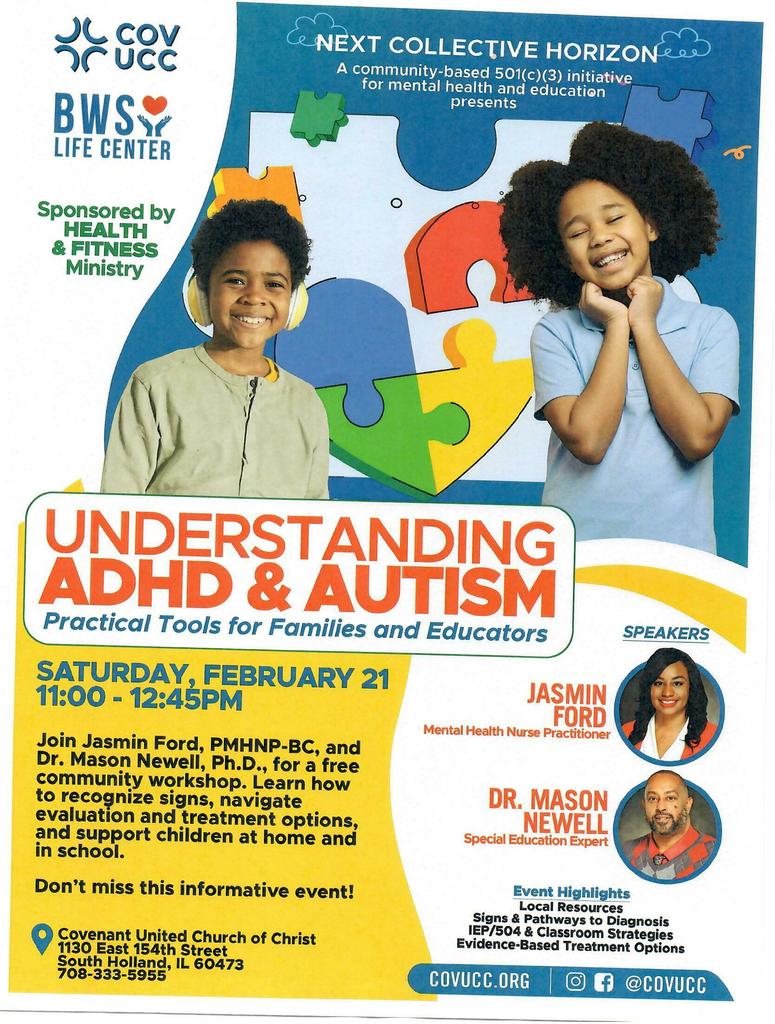 Understanding adhd & autism flyer for resources