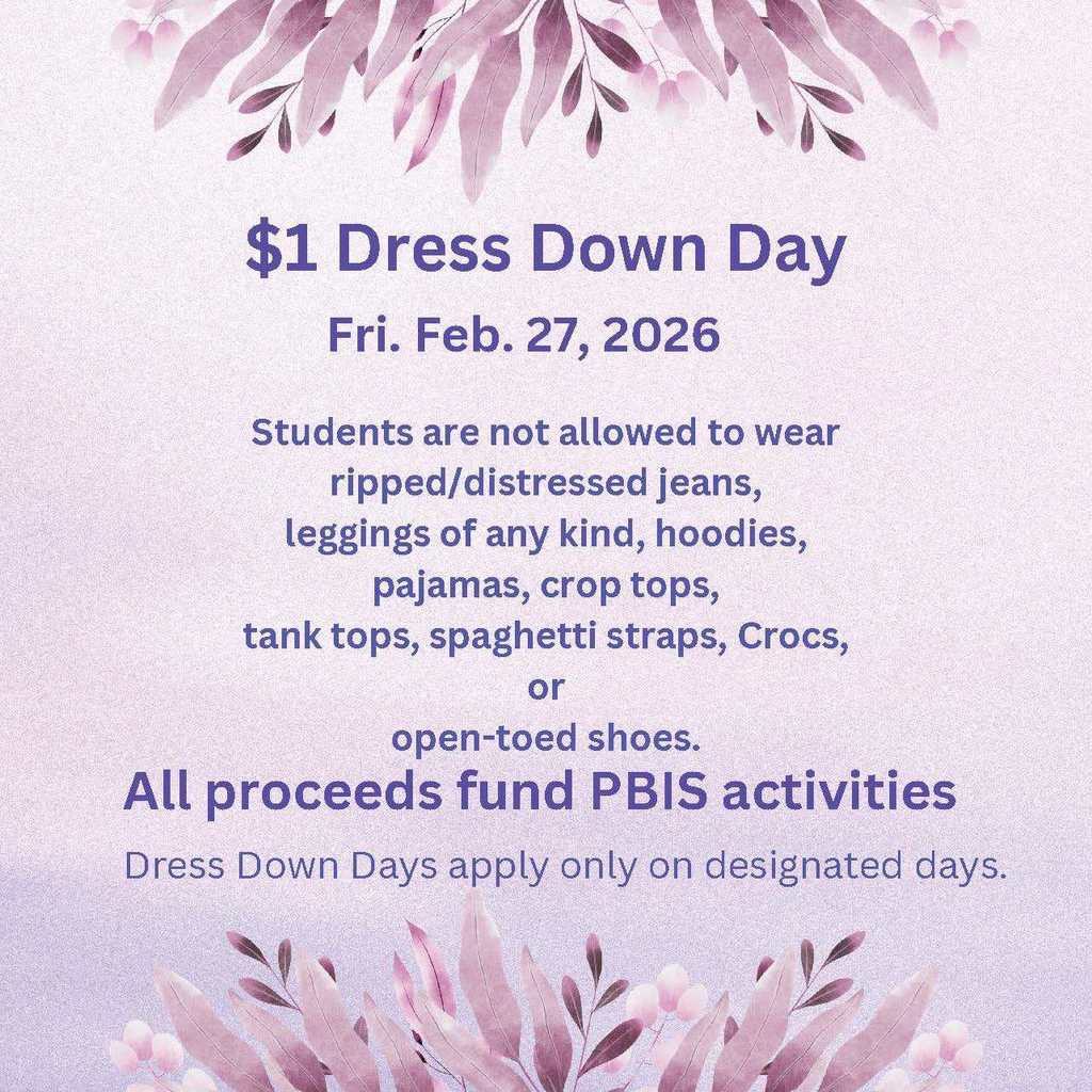 $1 Dress Down Day Flyer