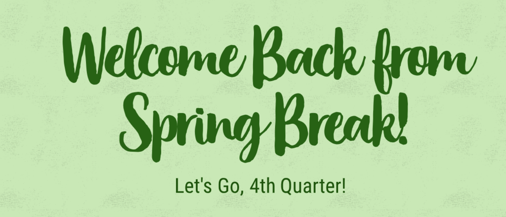 Welcome back newsletter