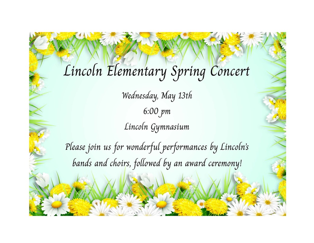 English flyer for concert