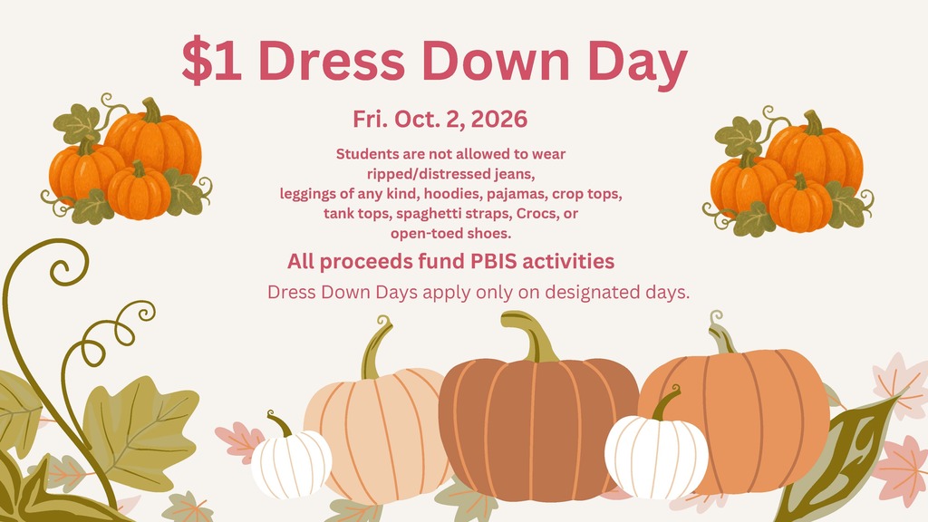 Dress down day flyer