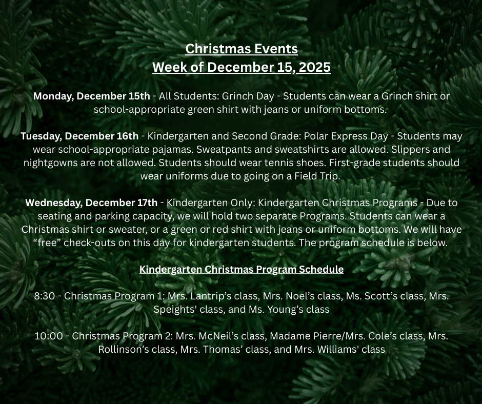 Christmas Events - Week of December 15th
