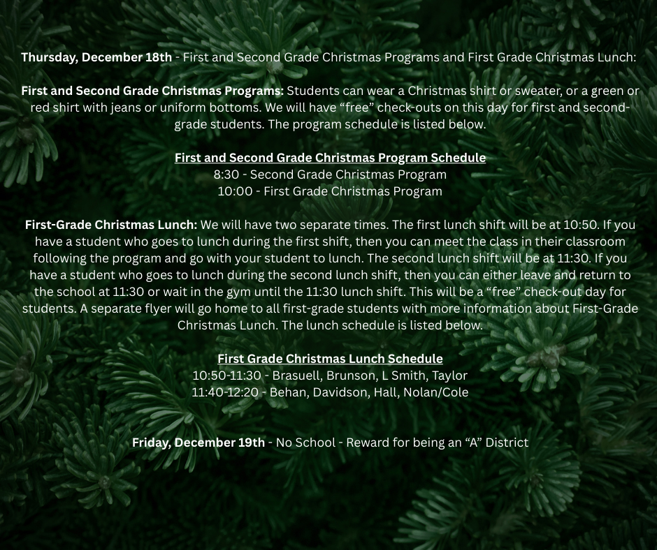 Christmas Events - Week of December 15th