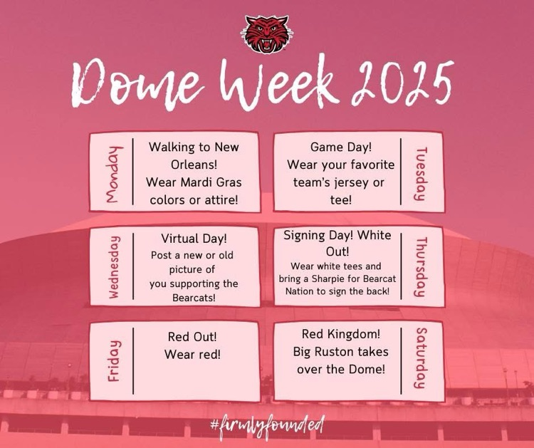 Dress up days for this week.