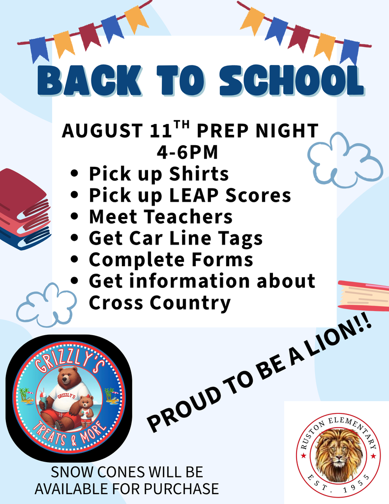 Prep Night August 11th 4-6 pm