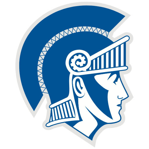 Lincoln East's logo shows a spartan facing left to right. He is wearing a helmet that includes armor for the forehead and back of the neck.
