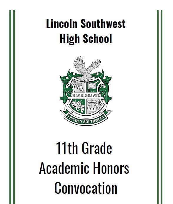 1st page of 11th grade honors program. LSW crest and 11th Grade Academic Honors Convocation