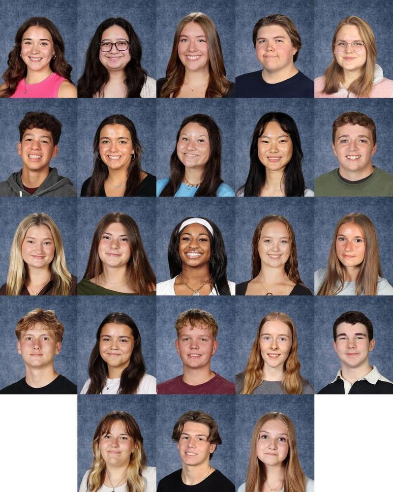 A collection of portrait photos representing the students honored