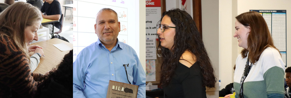 From left, LPS world languages teachers Janine Theiler, Mohammed Alnajem, Brenda Lopez Adame and Sarah Klankey work in their classrooms.