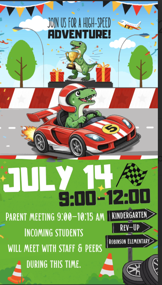 Robinson Raptor Kindergarten Rev Up Visual