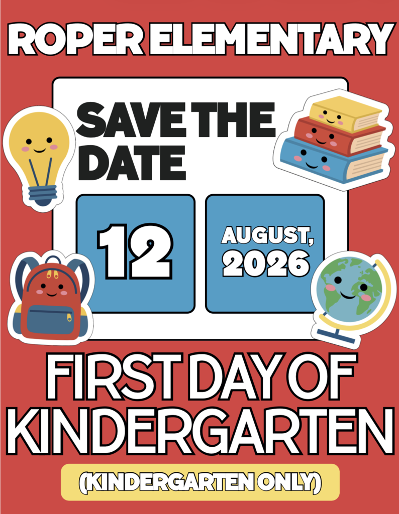 Save the date graphic - First day of Kindergarten