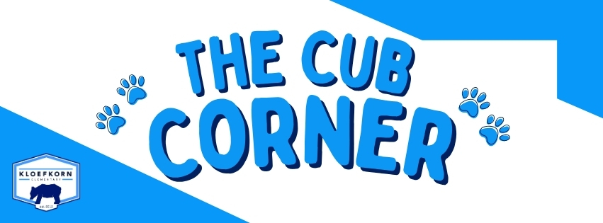 The Cub Corner with blue paw prints