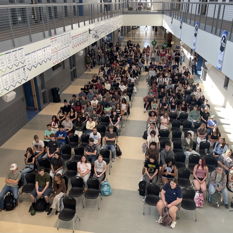 TCA students during assembly