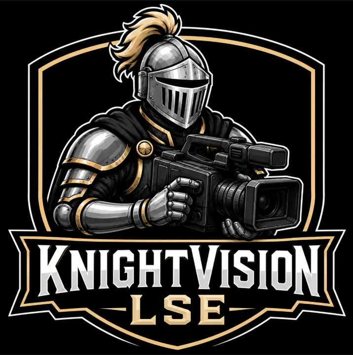 Knight holding a camera