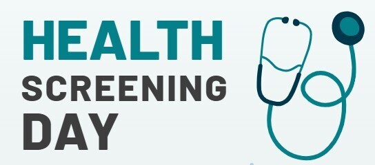 Words - Health Screening Day with a stethoscope