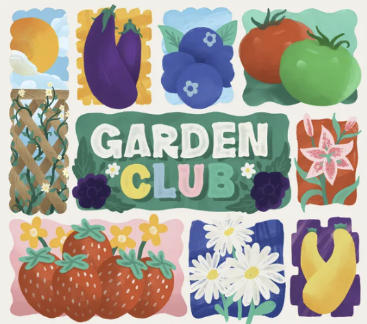 This is an image of plants and the words "Garden Club"