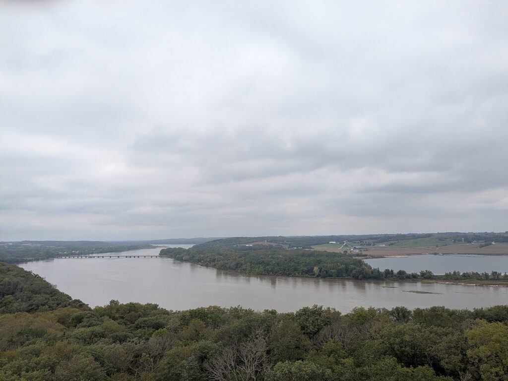 View of the Platte River from the observation tower