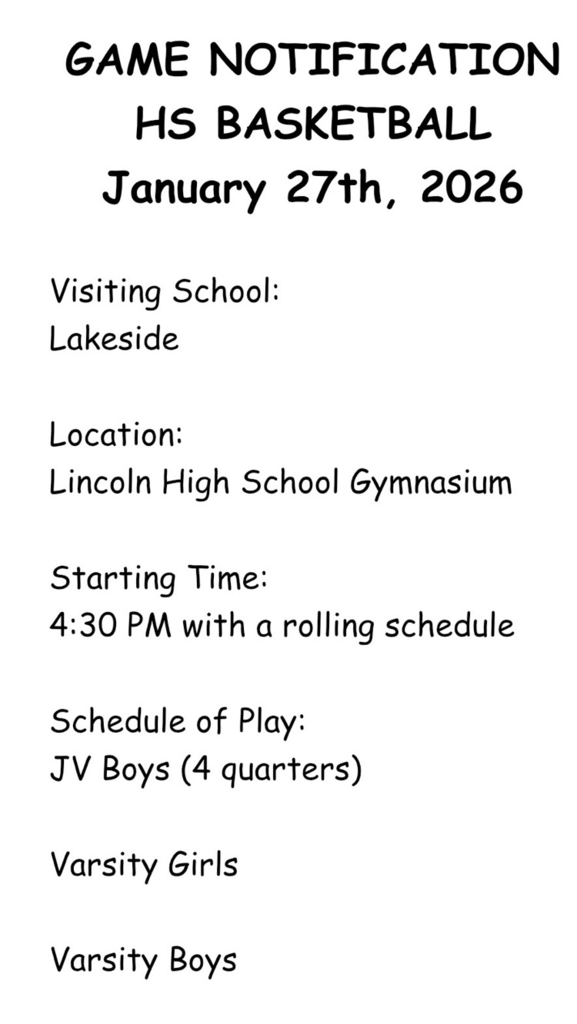 1/27/26 HS Basketball Game Schedule 