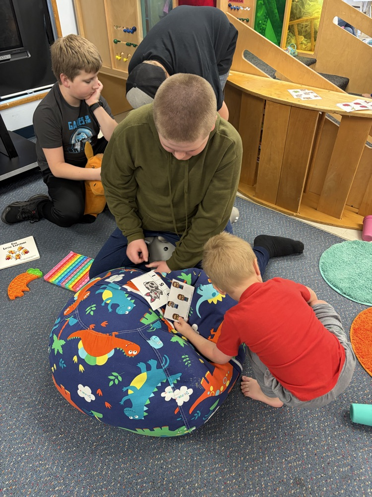 Little Leopard Learners had fifth grade reading buddies come today