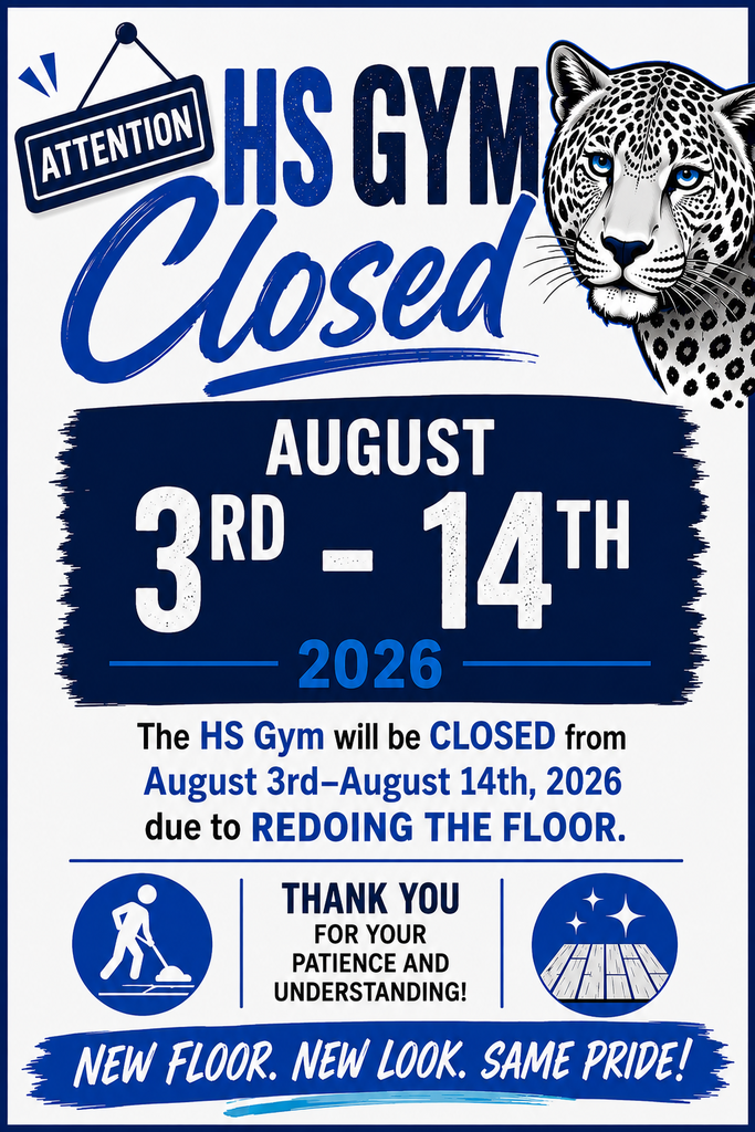 HS Gym Closure extended. 