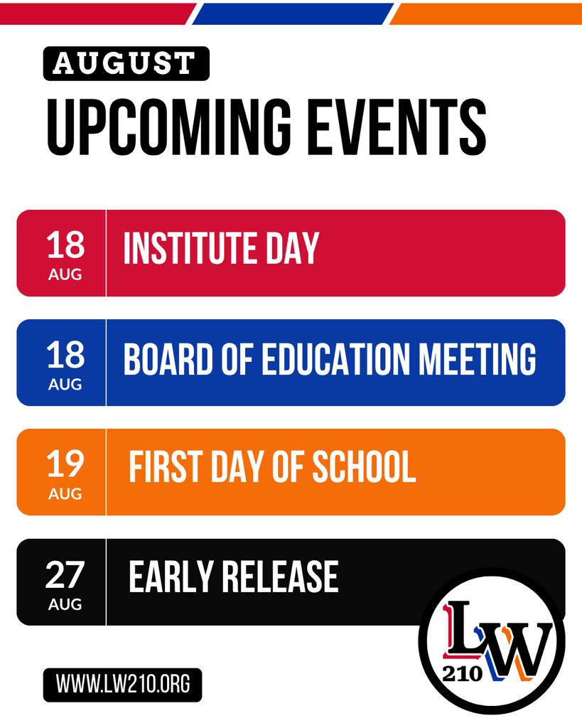 Upcoming Events for August