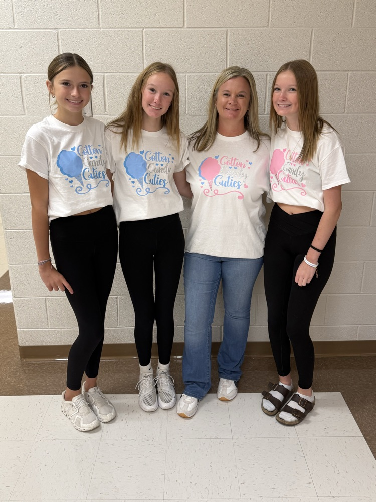 students in Olympic shirts