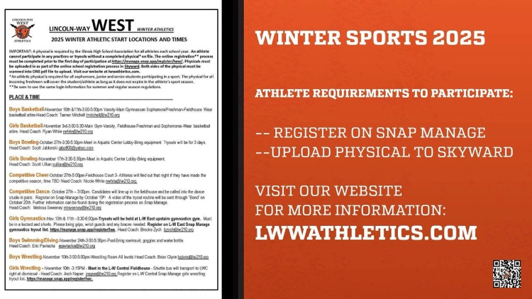 winter sport tryout info