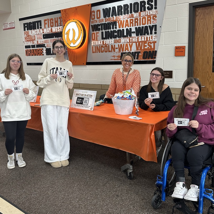 gratitude activity in the cafeteria 