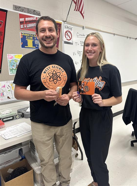 students with staff thank you