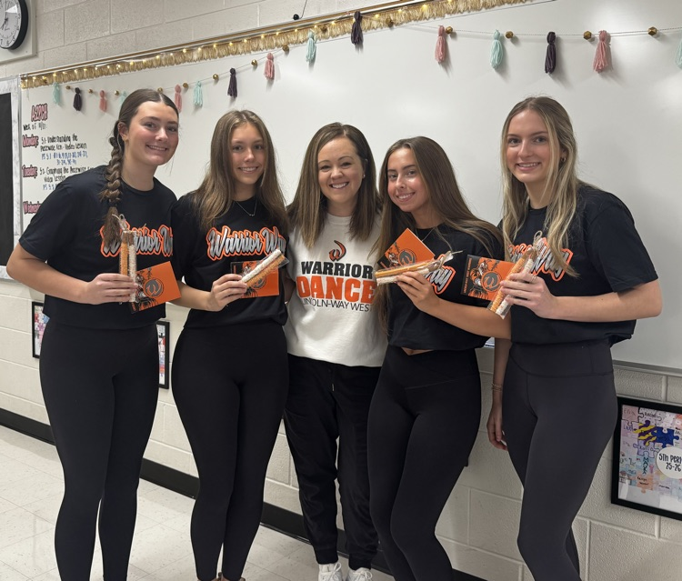 students with staff thank you