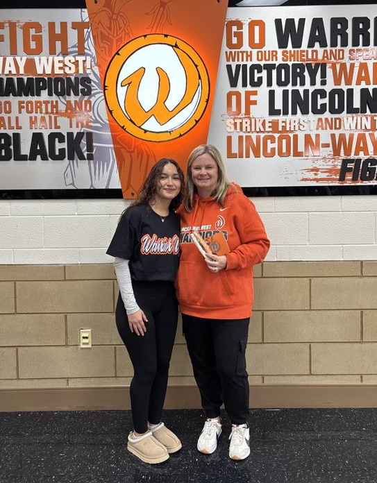 students with staff thank you