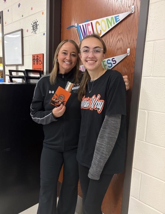 students with staff thank you