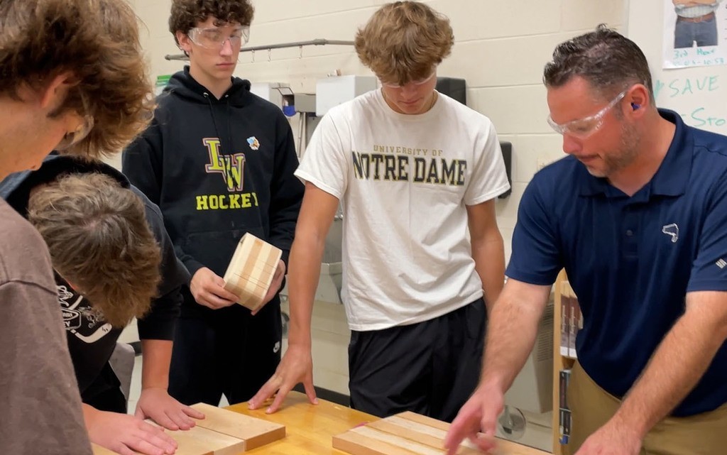 Adult woodworking class