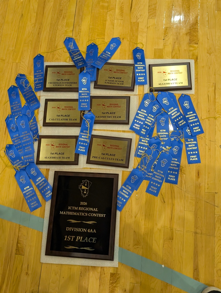 team of mathletes ribbons and plaque for 1st place