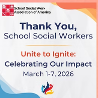 Thank you school social workers logo