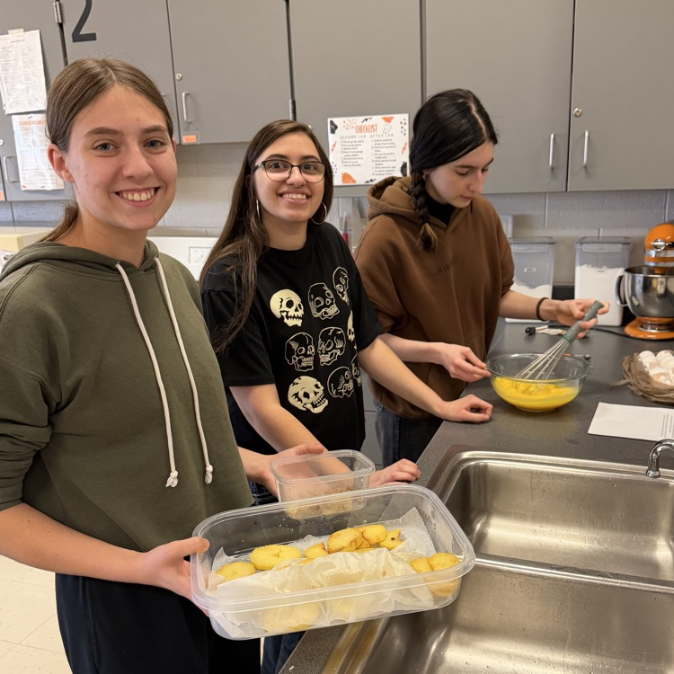 students with their food