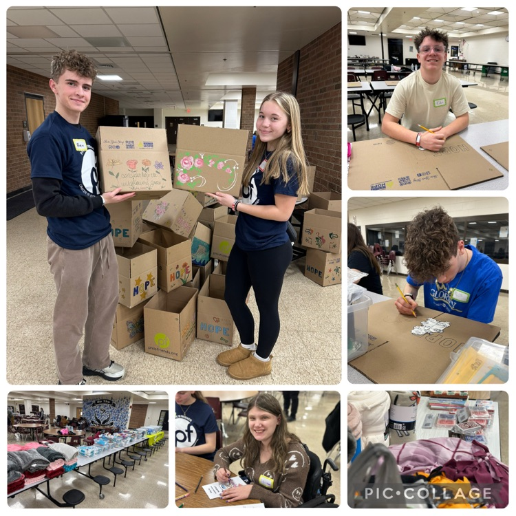 photo collage of service project